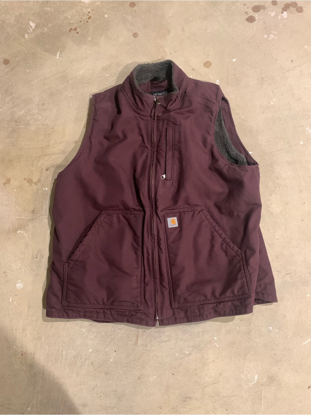 Carhartt Unisex Maroon Insulated Work Vest